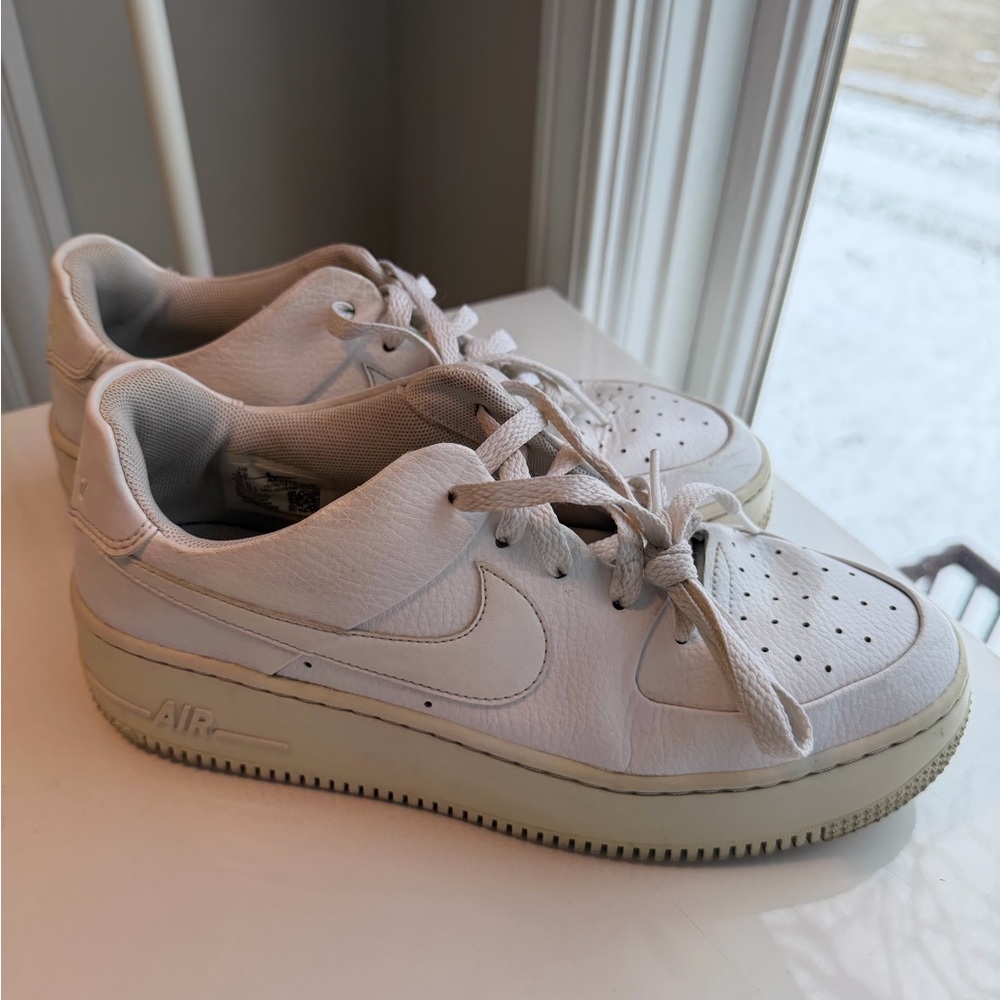 Nike Air Force 1 Sage Low Sneakers in "Triple White".